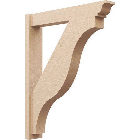 Ekena Millwork 6-in W x 34-in D x 42-in H Funston Trad Rough Cedar Woodgrain TimberThane Outlooker, Primed Tan OUTUR060X34X42FST04RCPR